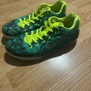 Nike Kobe IX EM Turbo Green and Silver Shoes